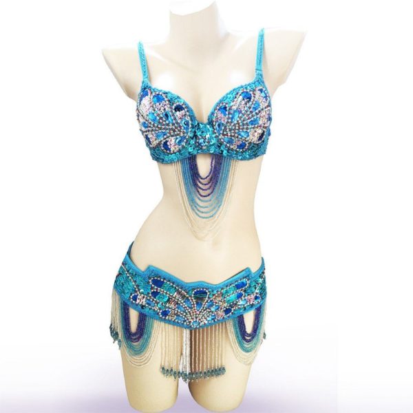 bauchtanz-kostu-cc-88m-etoile-tu-cc-88rkis Bauchtanz Kostüm Etoile türkis für Samba, Showtanz